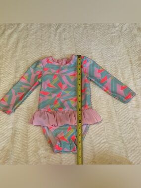 Baby Girls Cat&Jack 18months Tutu Long Sleeve One-piece Girls Swim Suit